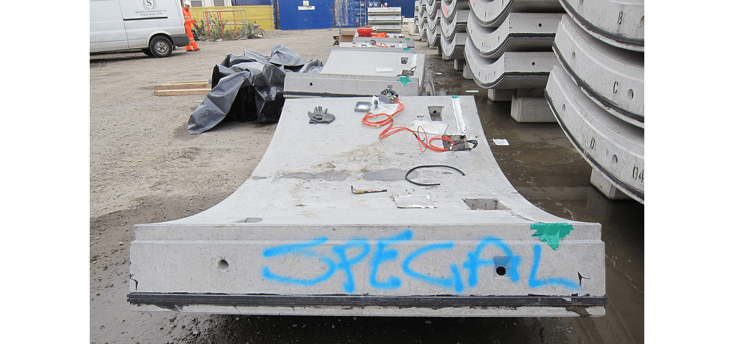 Installing Geosense instruments and data loggers into precast concrete segment for Thames Tunnel