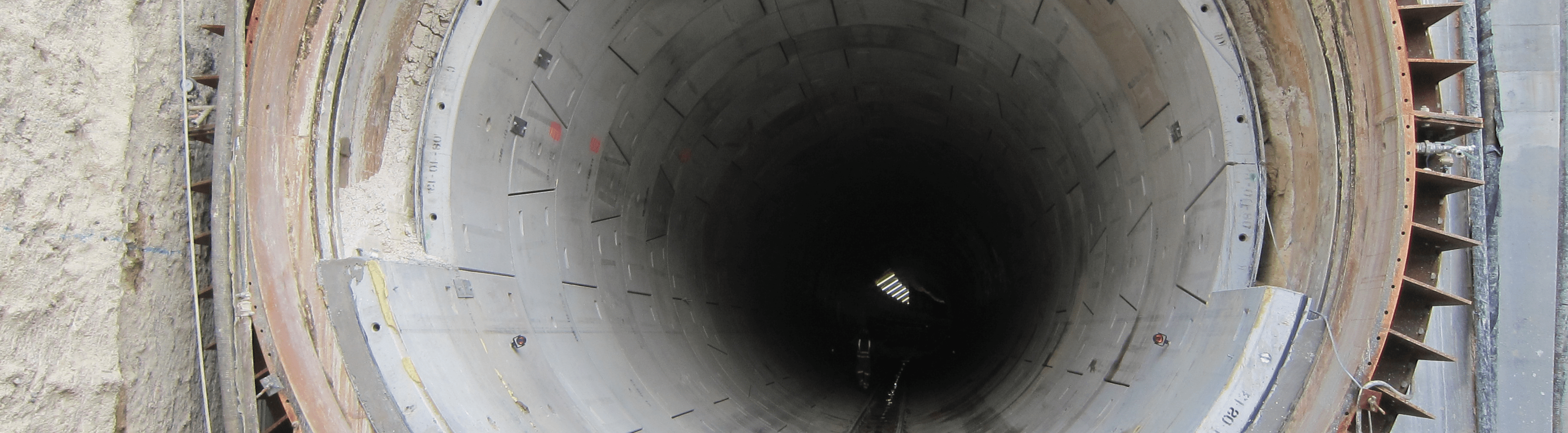 View into concrete segment Thames Tunnel