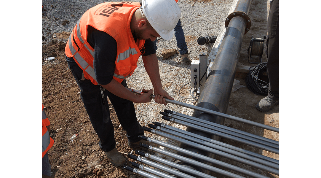 Preparing Geosense In-Place inclinometers on Tel Aviv Metro site