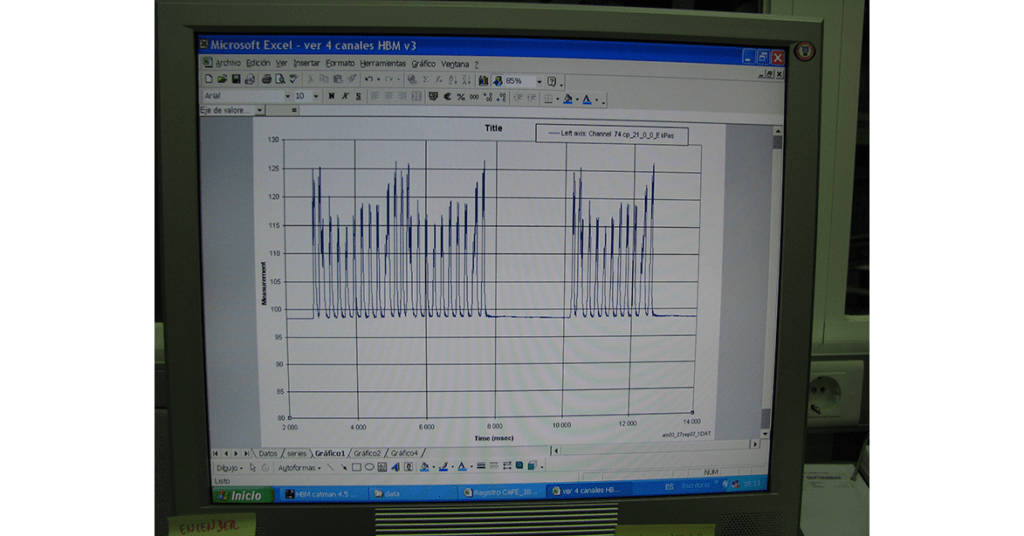 Output signal from Total Pressure Cells at CEDEX