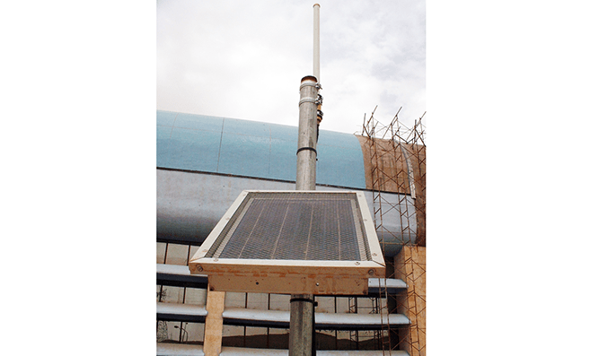 Solar panel for GeoLoggers at Tishreen dam